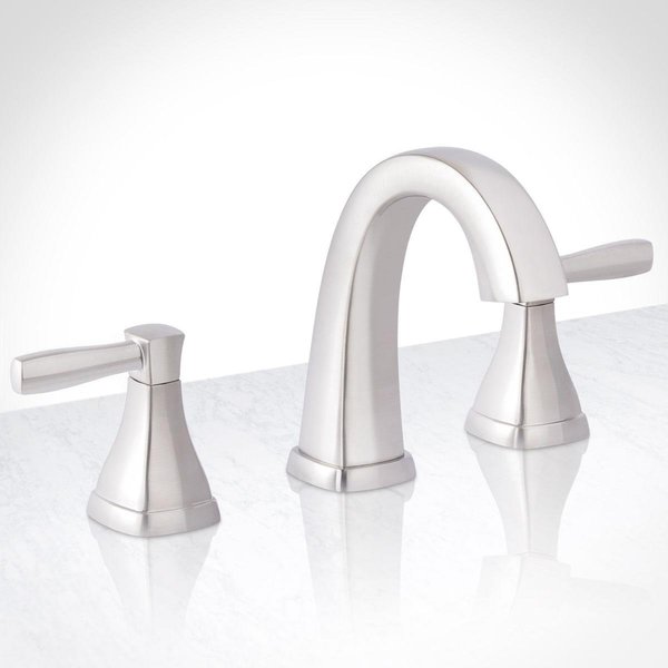 Kd Bufe Elysa-V Widespread Bathroom Faucet with Brass Push-Pop Drain Assembly, Brushed Nickel KD1782446